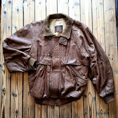 Vintage 80s 90s leather - vintage, bomber